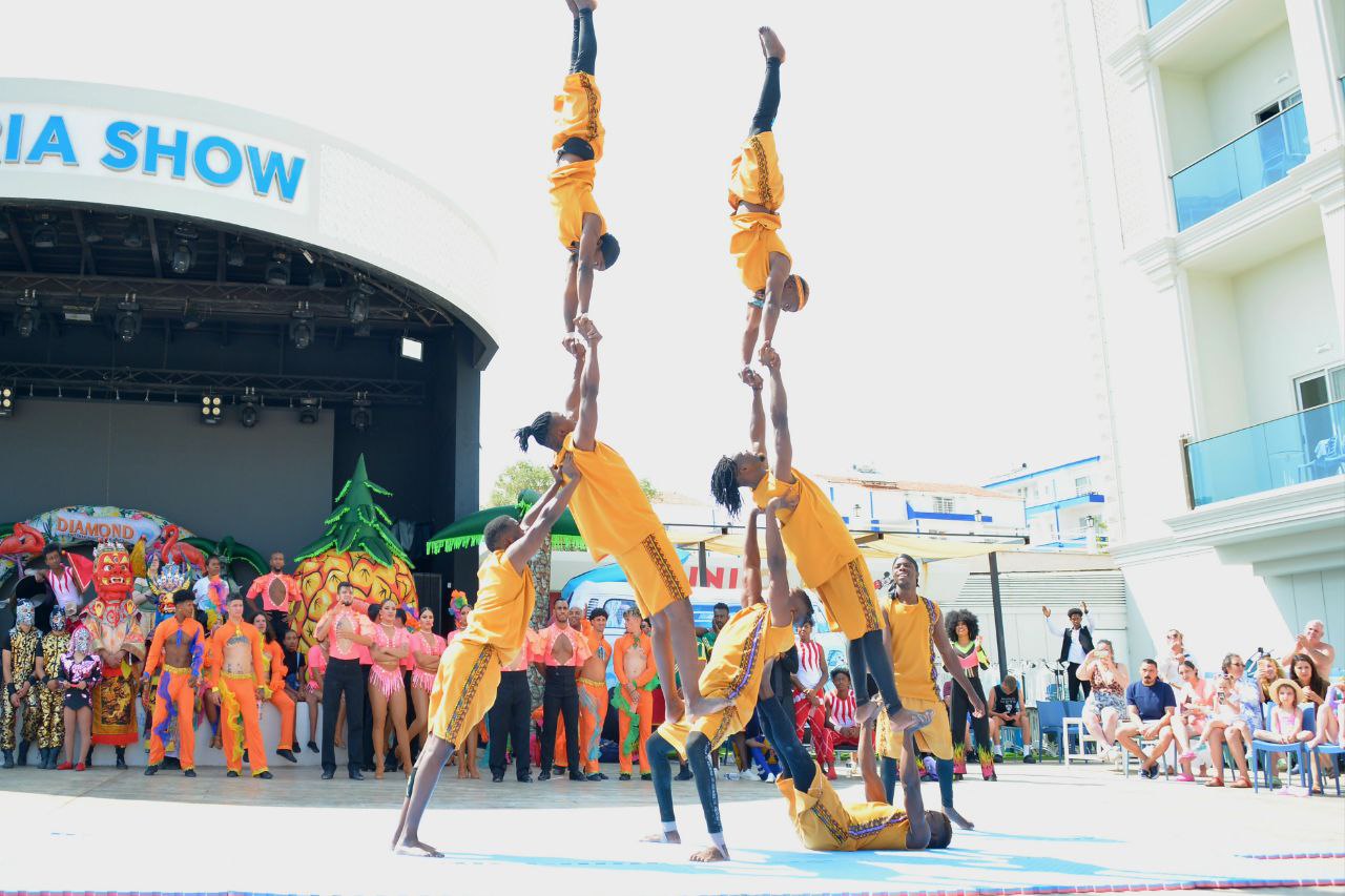 Cultural performance with traditional attire